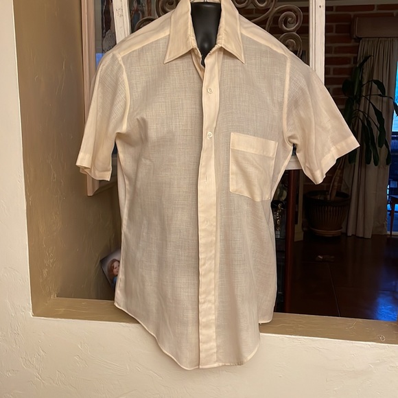 Arrow Kent Men’s Vintage Short Sleeve Size 15 65% 35% Cotton size Small - Picture 4 of 8